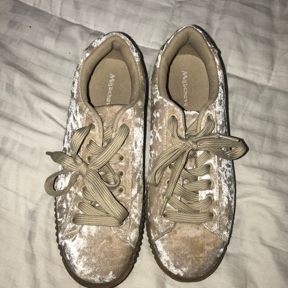 Misbehave pink velvet shoes